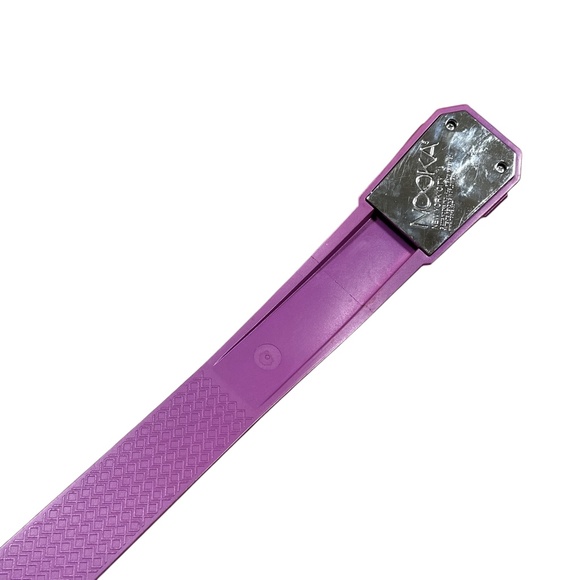 Vintage Y2K Nooka Watch Strip Belt Purple Ratchet Adjustable Unisex 31-38" - Picture 9 of 9